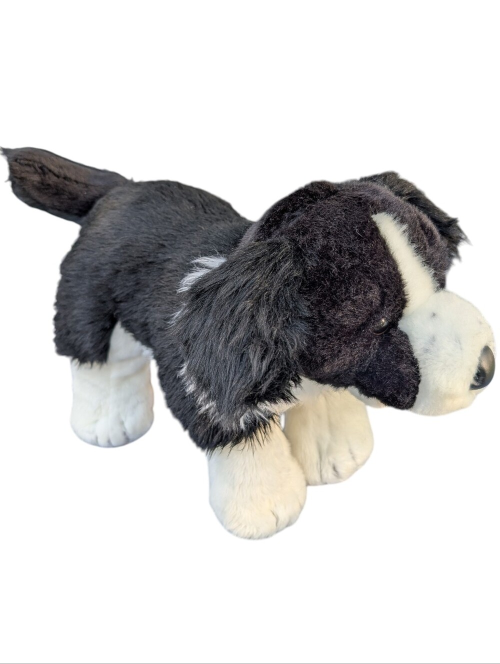 Build-A-Bear Black & White Border Collie Plush Dog Vintage Retired